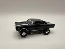Vintage Model Motoring Slot Car HO '67 Plymouth GTX  Black With White Stripes