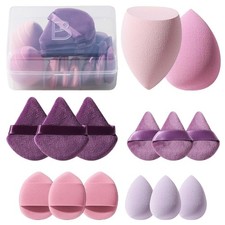 Makeup Sponge Set of 14 Triangle Puff Sponges for Liquid Cream and Powder