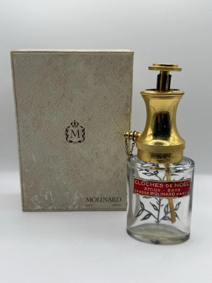 Flacon de parfum ancien « Cloches De Noël» Molinard 1930 Baccarat Coffret - Photo 2/4