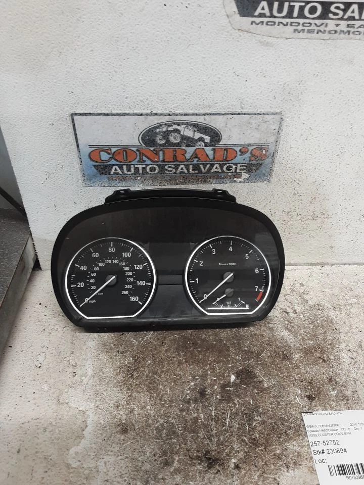 Velocímetro Cluster Convertible MPH Se Adapta 08-13 BMW 128i 1529686 Foto 2 de 4
