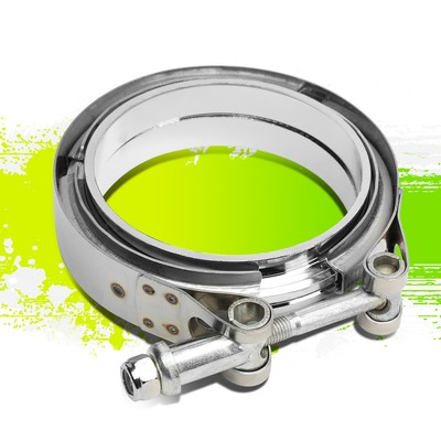 3.5''INNER STAINLESS STEEL ZINC HEADER/TURBO/INTERCOOLER/HOSE V-BAND CLAMP+FLANGE