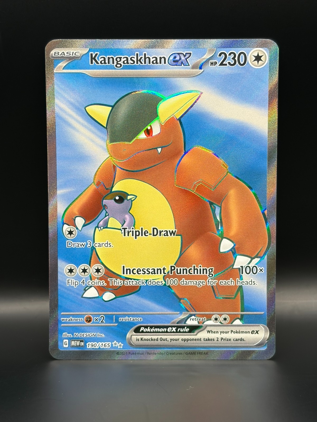 Kangaskhan ex 190/165 Ultra Rare Holo Full Art Pokemon Card