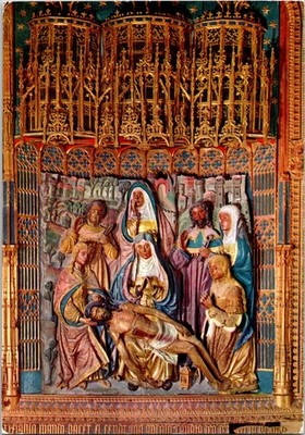 Palencia Spain San Pablo Retablo Gotico Flamenco 15th Century Postcard
