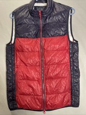 Red and Navy Armani Jeans Down Vest Size M