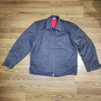Vintage 1980s Todd Blue Permanent Press Work Jacket Quilted Lining Made In USA M