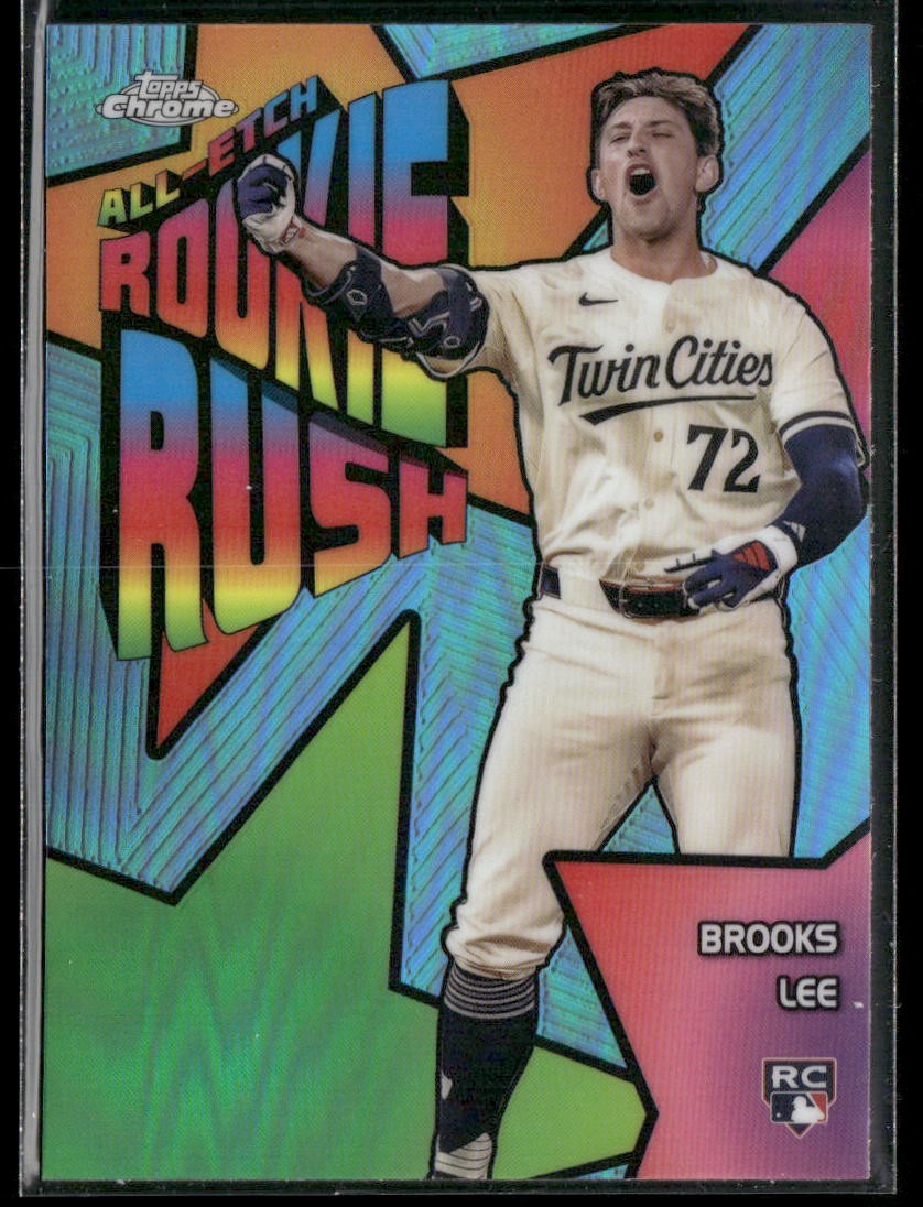 2025 Topps Chrome #CERR-1 Brooks Lee Chrome All-Etch Rookie Rush 5M