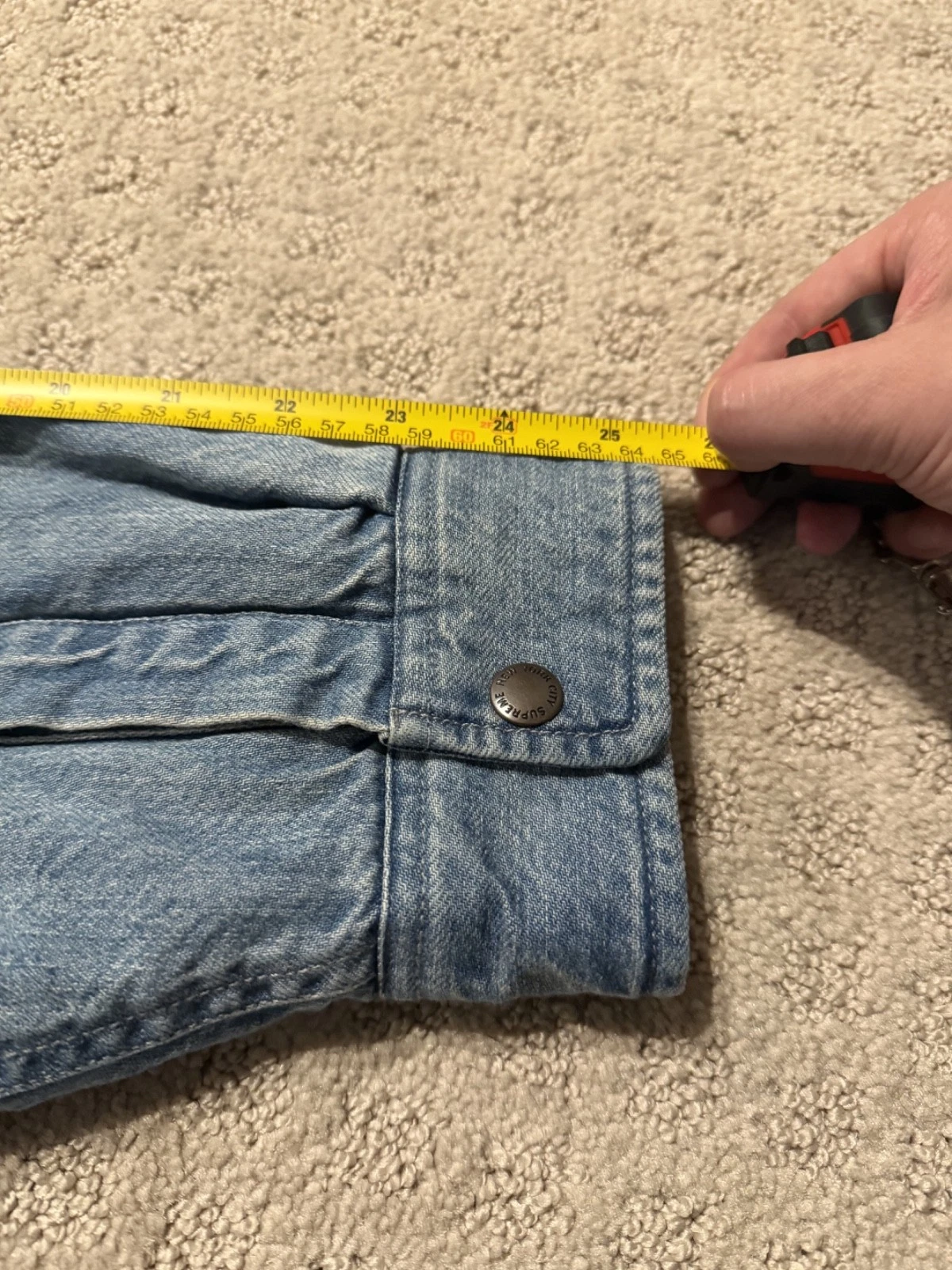 Supreme Quilted Lined Denim Snap Shirt (SS26) Blue nwot - product detail image 9