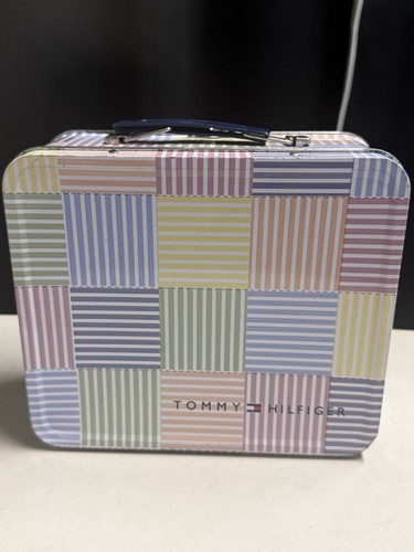 Tommy Hilfiger Colorful Pastel Collectible Tin Lunch Box Rare 90's Vintage - Picture 3 of 6