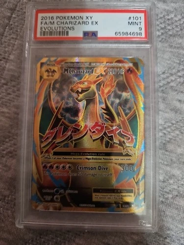 Pokémon XY Evolutions Full Art Ultra Rare Mega Charizard EX #101/108 PSA 9 Mint