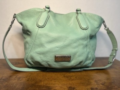 Y2K Rare Mint greenMarc by Marc Jacobs Pebbled Satchel, Medium, Detachable Strap
