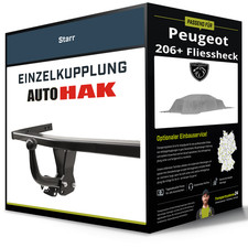 Starre Anhängerkupplung für PEUGEOT 206+ Fliessheck 2009-jetzt Typ T3E Auto Hak