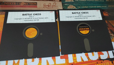 Battle Chess (Interplay 1987) Commodore 64 (2 Disks) works classic 8-bit