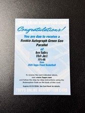 2025-26 Topps Finest Ace Bailey RC Rookie Auto Green Geometric Refractor /75
