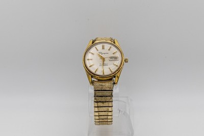 Vintage Olympian Automatic 17J Day Date Watch Running Qualco 12D1B8 - Running