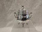 Vintage 1990 French silver-plated sugar bowl Christofle Marly