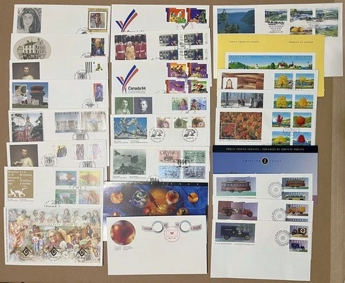 Lot of 219 Canada FDC 1994 - 2001 First Day Cover Collection