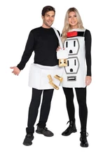 Plug and Socket USB Couples Halloween Costume 2025 For Men Women Adult Clearance