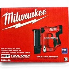 Milwaukee 2540-20 M12 12V 23 Gauge Compact Cordless Pin Nailer Bare Tool