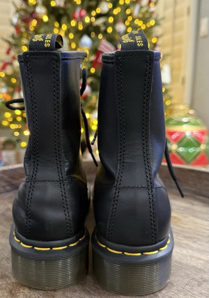 Botas de Combate Dr Martens Originales Cuero Negro Mujer Talla 6 Sin Caja Foto 4 de 4