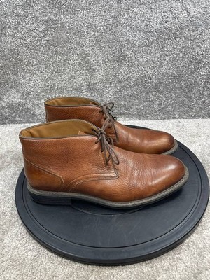 Johnston & Murphy Boots Mens Size 9 M Hollis Chukka Mahogany Full Grain Ankle