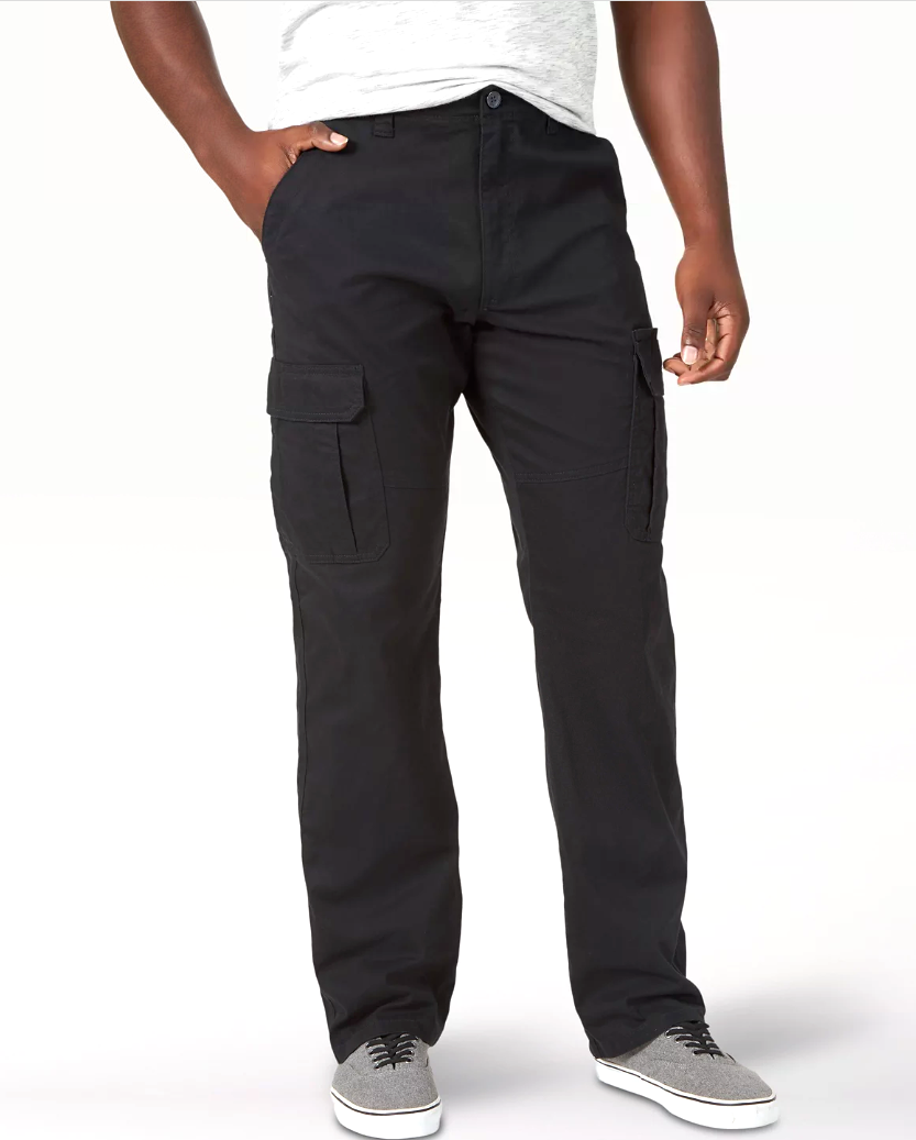 Men's Wrangler Cargo Pants w/ Stretch Black Relaxed Fit Tech Pocket CHOOSE  SIZE | eBay