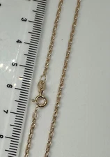 9ct Yellow Gold 1.7mm Diamond Cut Solid Belcher Chain 22" / 55cm (003A)