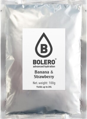 (74,90 /kg) Bolero Drinks 100g Beutel Banane Erdbeere Getränkepulver zuckerfrei