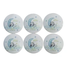 Set of 6 Sleeping Bear Wood Cabinet Knobs