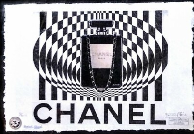 CHANEL, Black Bottle, Purse , Limited Edition  22'x15'x Signed Fairchild Paris