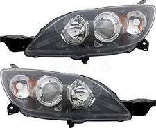 For 2004-2009 Mazda 3 Hatchback Headlight Halogen Set Driver And Passenger Side