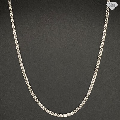 925 Sterling Silber Franco Gliederkette Halskette 2,5 mm Italian Made Unisex