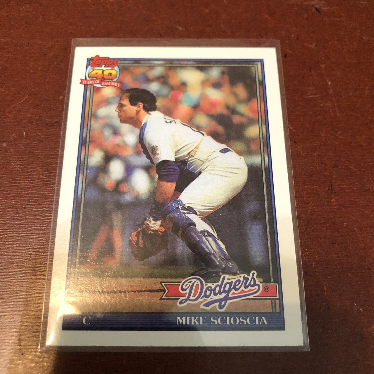 1991 topps 40 years of baseball Mike Scioscia #305 Dodgers