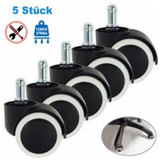 Hartbodenrollen Bürostuhlrollen Stuhlrollen Ø50mm für Bürostuhl 11mm Stift Rolle