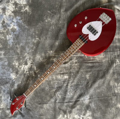 Rock Heartbreaker Youth Red 4-strings Bass Guitar Rosewood Fretboard S-H Pickups