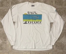 Vintage 1988 Bay Bridge Run Graphic Long Sleeve Runners T-shirt 80s