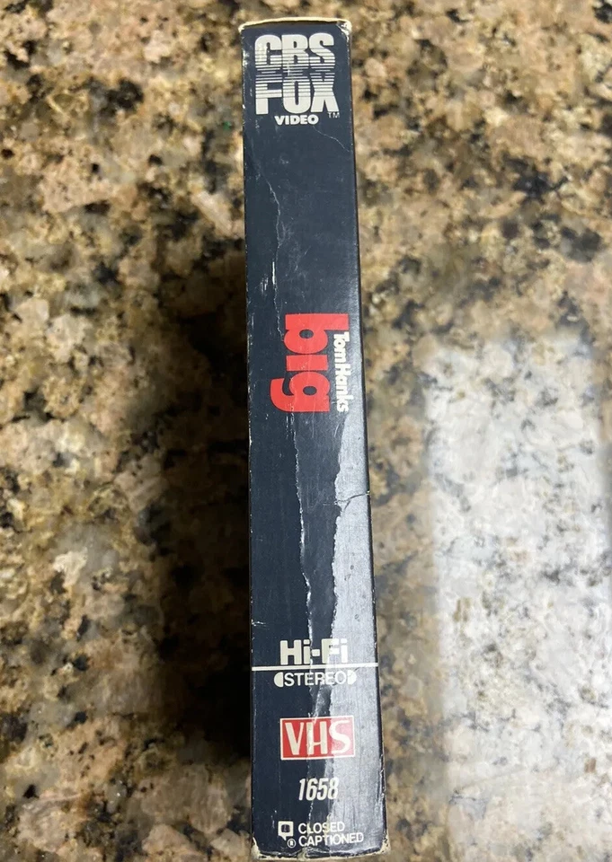 Vintage Original Release BIG Tom Hanks CBS FOX VHS Cassette Tape Rare 1989 Foto 4 de 4