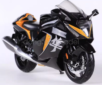 Maisto 1:12 Scale Black 2022 Hayabusa Sports Model Diecast Metal