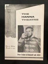 1958 Peter Ustinov in Romanoff &amp; Juliet Hanna Theatre Program