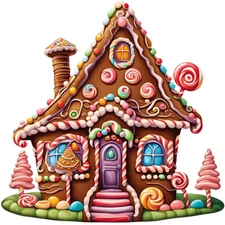 30 Custom Sweet Gingerbread House Personalized Address Labels