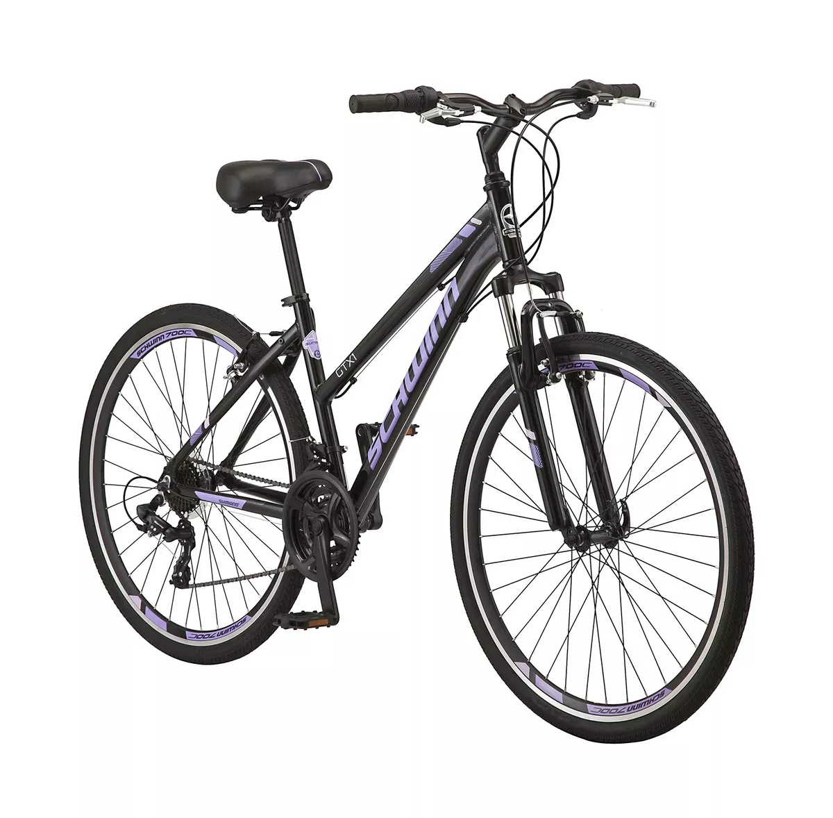Schwinn Dual Sport Hybrid Bike GTX Hybrid Bike Adult Black 20 Inch Frame