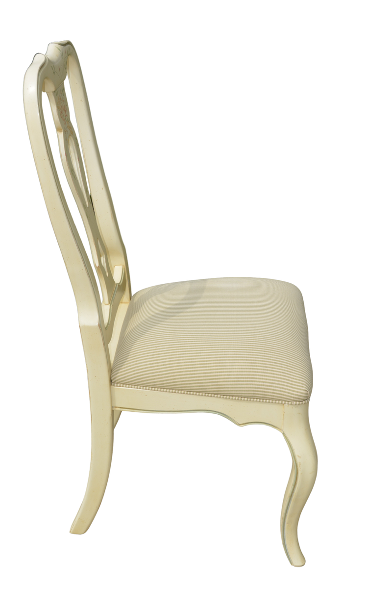 Ethan Allen Country French Dining Chair Splatback Upholstered