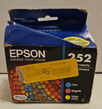 Epson 252 Cyan Magenta Yellow Ink Cartridges Combo Pack - New exp. 01/2020 K