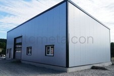 Isolierte Stahlhalle 17,5x25x5 sk 85kg Industriehalle Lagerhalle Gewerbehalle