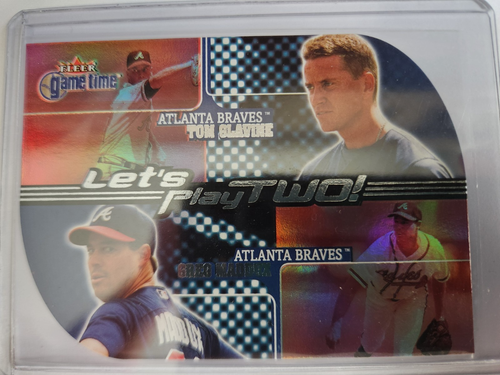 2001 FLEER GAME TIME LETS PLAY TWO #12 TOM GLAVINE/GREG MADDUX HOF