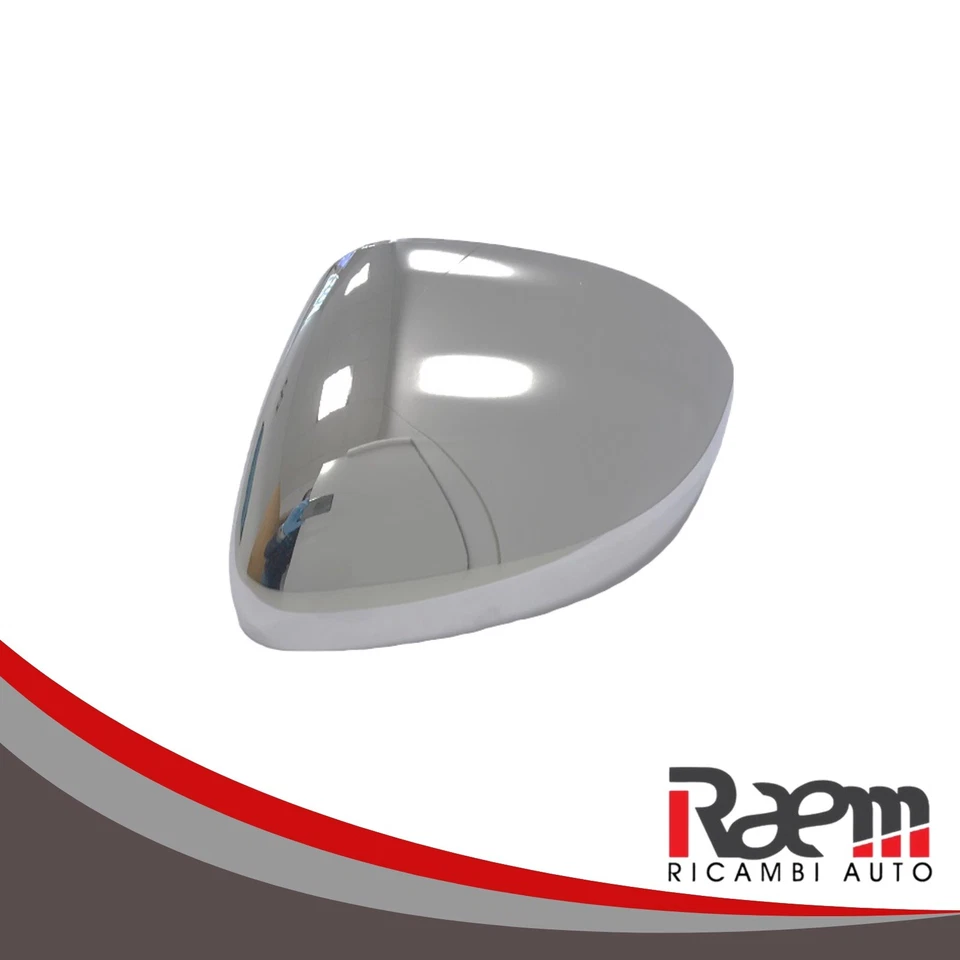 COPPIA Calotte Cromate Lucido Specchio Retrovisore Fiat 500X Destro + Sinistro - Immagine 3 di 4
