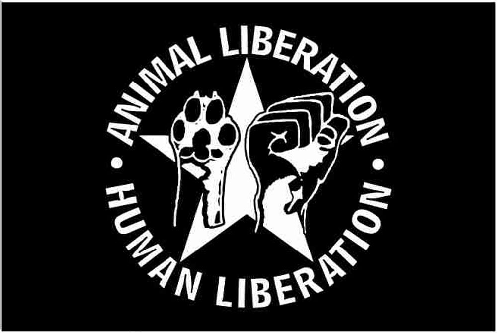 ANIMAL LIBERATION FLAGGE 100 x 150 cm