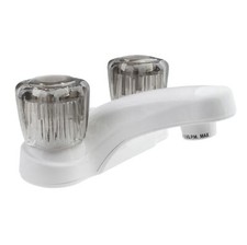 White Smoked Acrylic Knob RV Faucet Classic Design Easy Installation 1.2 GPM