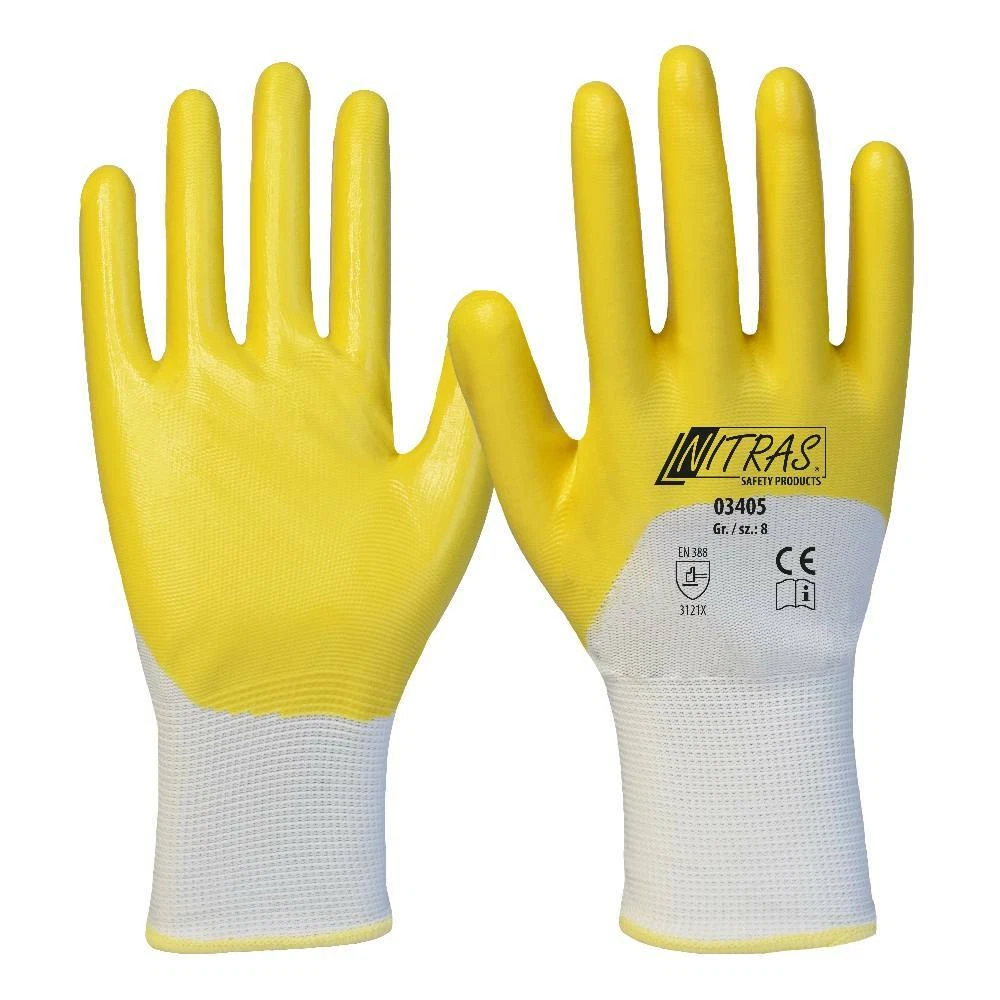 Guanti Da Lavoro YELLOWSTAR Con Rivestimento In Nitrile Giallo, 3/4, Taglie 7-11, Antiscivolo E Resistenti - 2