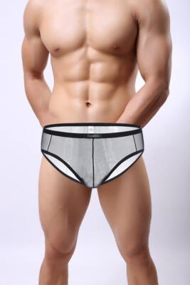 Gay Sexy Mesh Low Rise Höschen Mode Herren Unterwäsche Männer Transparent  Slips