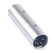 XLR 5-Pin Male to XLR 5-Pin Male Coupler Audio Adapter DMX Stage Light Connector